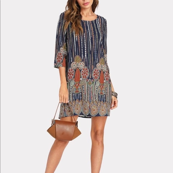 ⬇️ 🆕 Multi-Color Tunic Dress - Picture 7 of 8